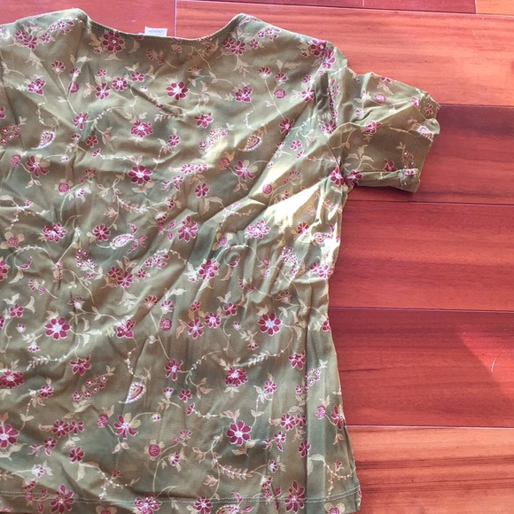 URBAN WORKS OLIVE FLORAL SHIRT NWT - Picture 8 of 8